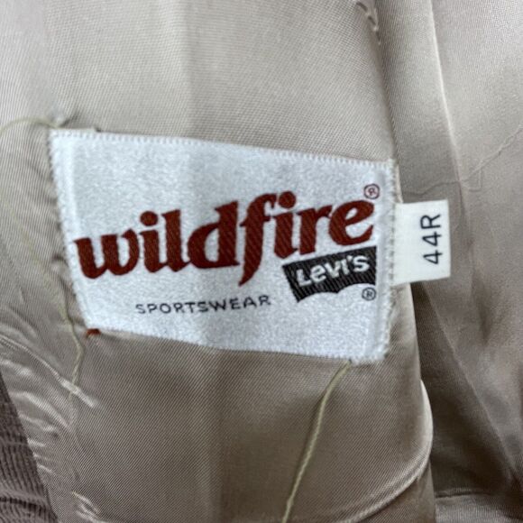 Vintage Levis Wildfire Blazer Mens 44R Brown Corduroy Sport Coat Jacket 70s - Picture 4 of 7